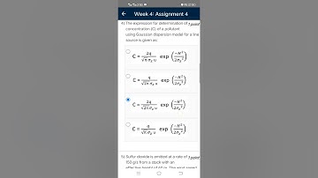 Air pollution and control week 4 assignment answer