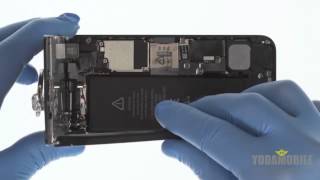 Замена экрана iPhone 5 видео Ремонт пятна на экране