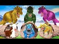 The African Elephant Vs  Giant Tigers Lion Attack, Giraffe Saved by Woolly Mammoth Vs Lion