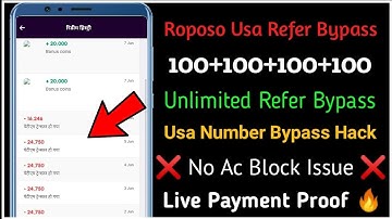 🔥 Roposo App Usa Number Refer Bypass Trick 😎 Bypass Unlimited Refer Without Any Indian number |