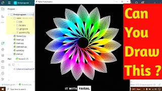 Flower Pattern Using Python Turtle Graphics Design | Python Coding For Beginners