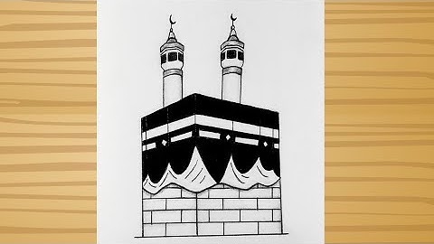 Kaaba Drawing Tutorial - Easy Drawing / How to draw Makkah - pencil sketch / Easy Kaaba Sharif art
