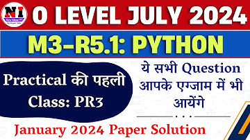 Klas 1: O-niveau Python Praktische vragen | Python Praktisch Modelpapier met Oplossing
