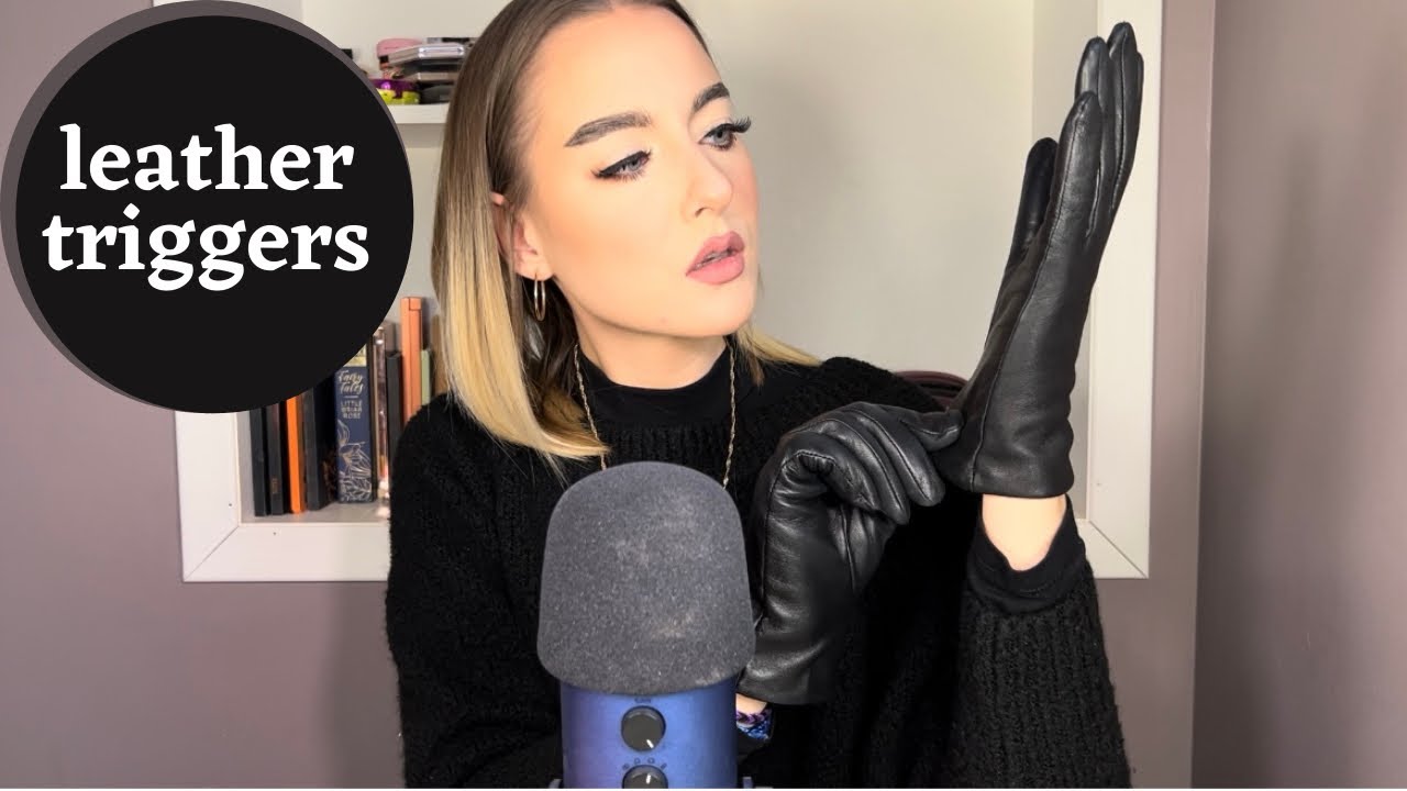 ASMR leather gloves YouTube