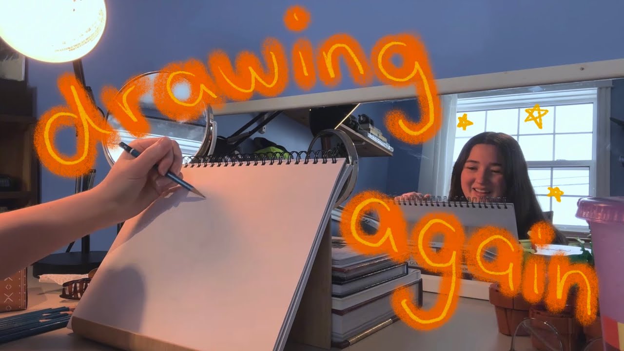 getting back into art - drawing a self portrait - YouTube