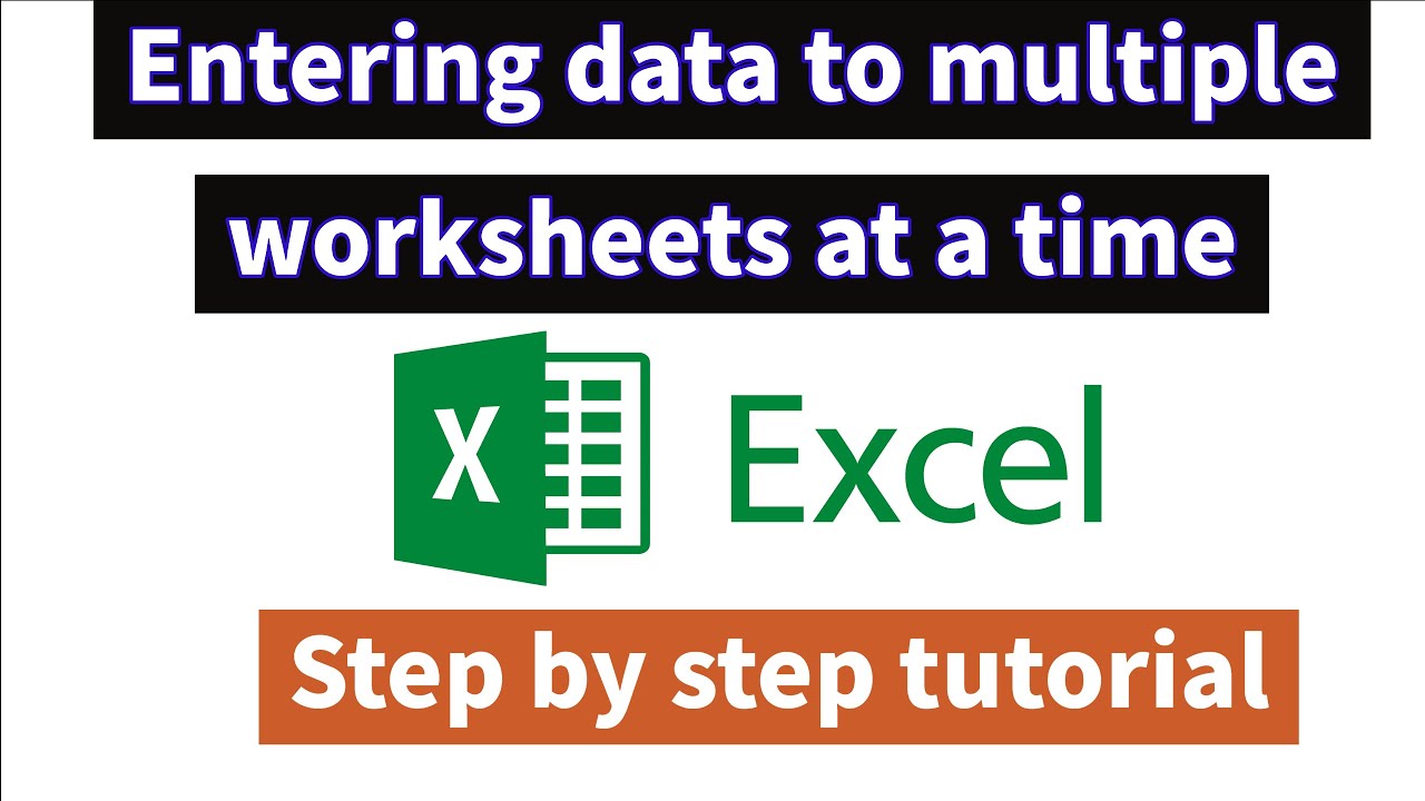 Microsoft Excel tutorial Step by step entering-data-to-multiple ...