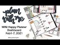 Plan With Me MINI Dashboard Happy Planner: Feb 1-7, 2021