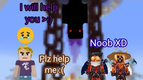 Noob getting bully by pro. Null save the noob!! 😱 (Blockman go)