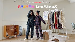 집순이 삶의질 상승🏡 편하고 감성 있는 파자마 두두둥장! with sister👯‍♀️ + 나의 최애 잠옷 소개! • pajama sleep home wear look book