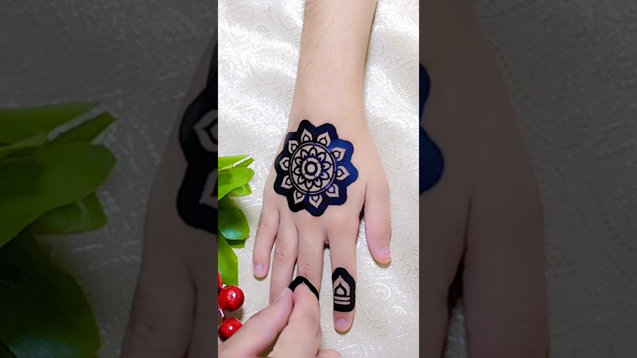 beautiful sticker mehndi design #shorts