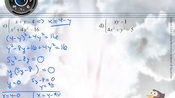 Solving Nonlinear Systems using the Substitution Method