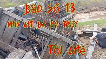 Bão 13.đánh chìm toàn bộ tàu cá làng chài hải minh.