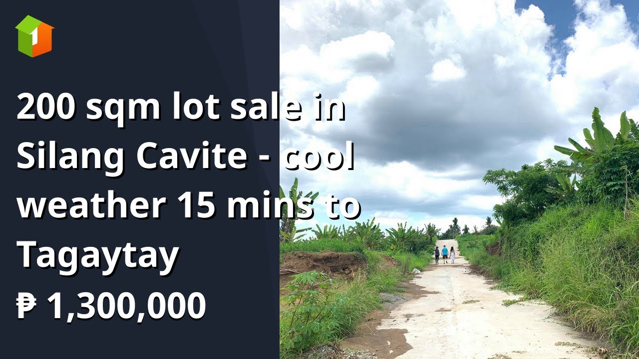 200 sqm lot sale in Silang Cavite cool weather 15 mins to Tagaytay