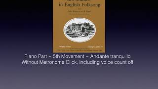 Vaughan Williams Six Studies in English Folk Song Mvt 5 Piano Accompaniment