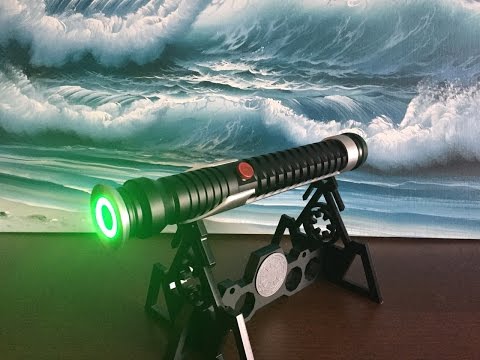 Custom SaberForge Guardian Qui-Gon Jinn Lightsaber NBv3 red button