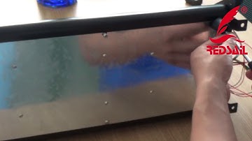 How to install the limit switch of Redsail cutting plotter -Step 1 unpack the shell and bottom plate