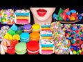 ASMR RAINBOW DESSERTS 무지개 디저트 먹방 ROCK CANDY, CAKE, MARSHMALLOWS, GUMMY EATING SOUNDS MUKBANG 咀嚼音