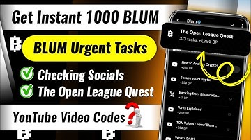 The Open League Quest blum task || How to complete blum open league quest || blum new task complete