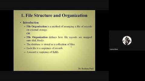 File Organization in DBMS By Dr  Reshma Patil