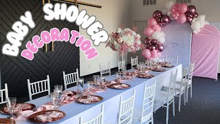 Baby Shower Decorations #babyshower #itsagirl #diydecor #balloons #backdrop #balloondecor #diy