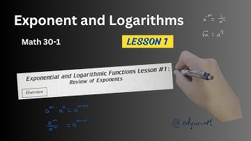 Math 30-1 Exponent and Log Functions Lesson 1: Review of Exponents