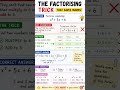 Factorising trick #maths #caieexam