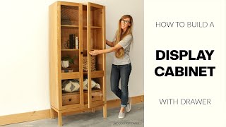 How to Build a GLASS DOOR CABINET with DRAWER