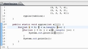 Kurs Java 30: Wypisywanie Tablicy Wielowymiarowej