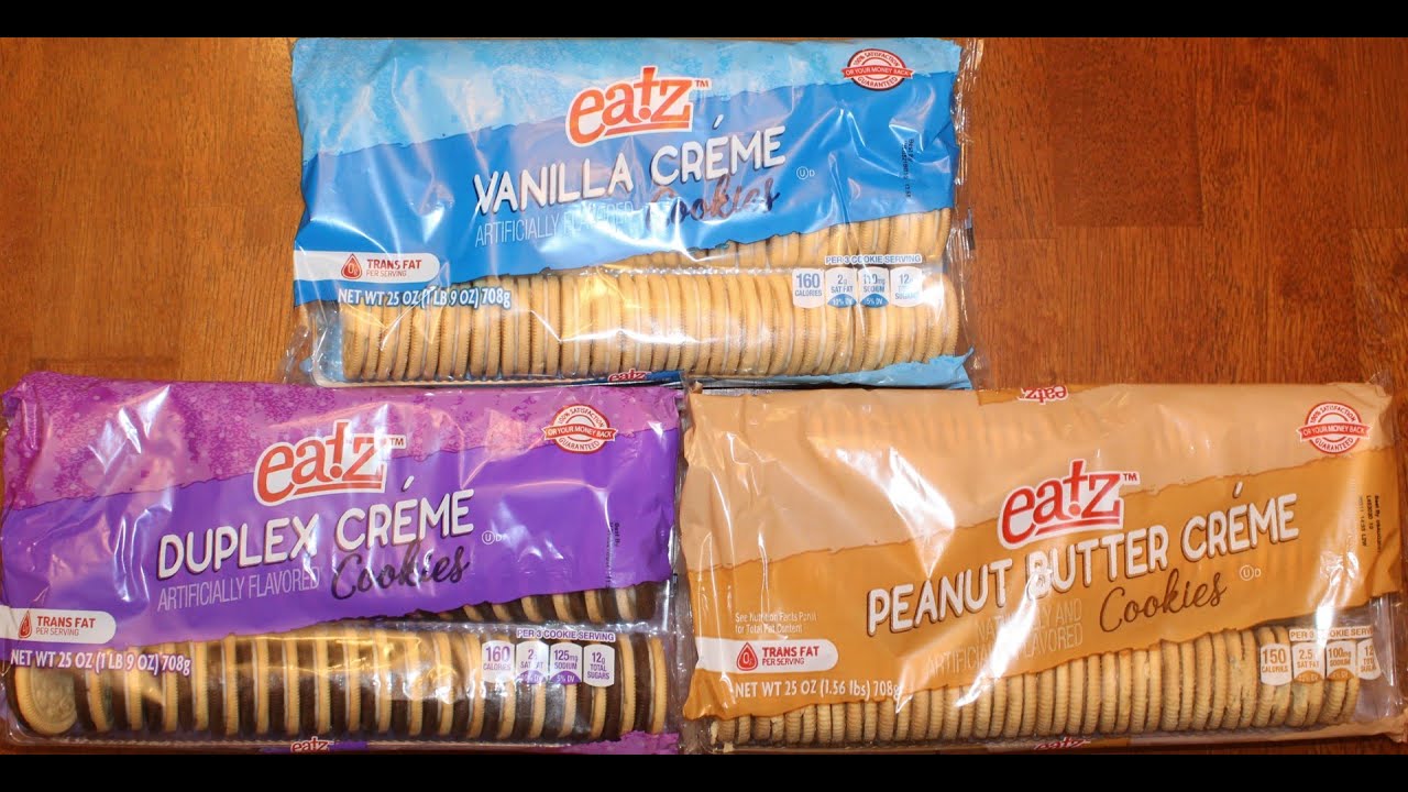 Eatz Crème Cookies Vanilla, Duplex & Peanut Butter Review YouTube