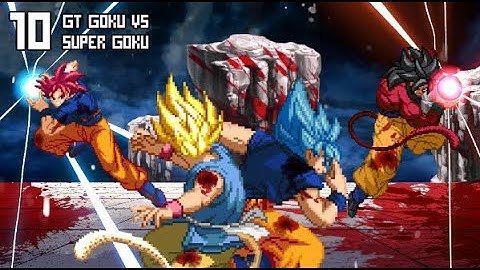[What-If 10 MOVIE] Super Goku VS GT Goku (DBS Manga VS DBGT, Super Saiyan Blue VS Super Saiyan 4).