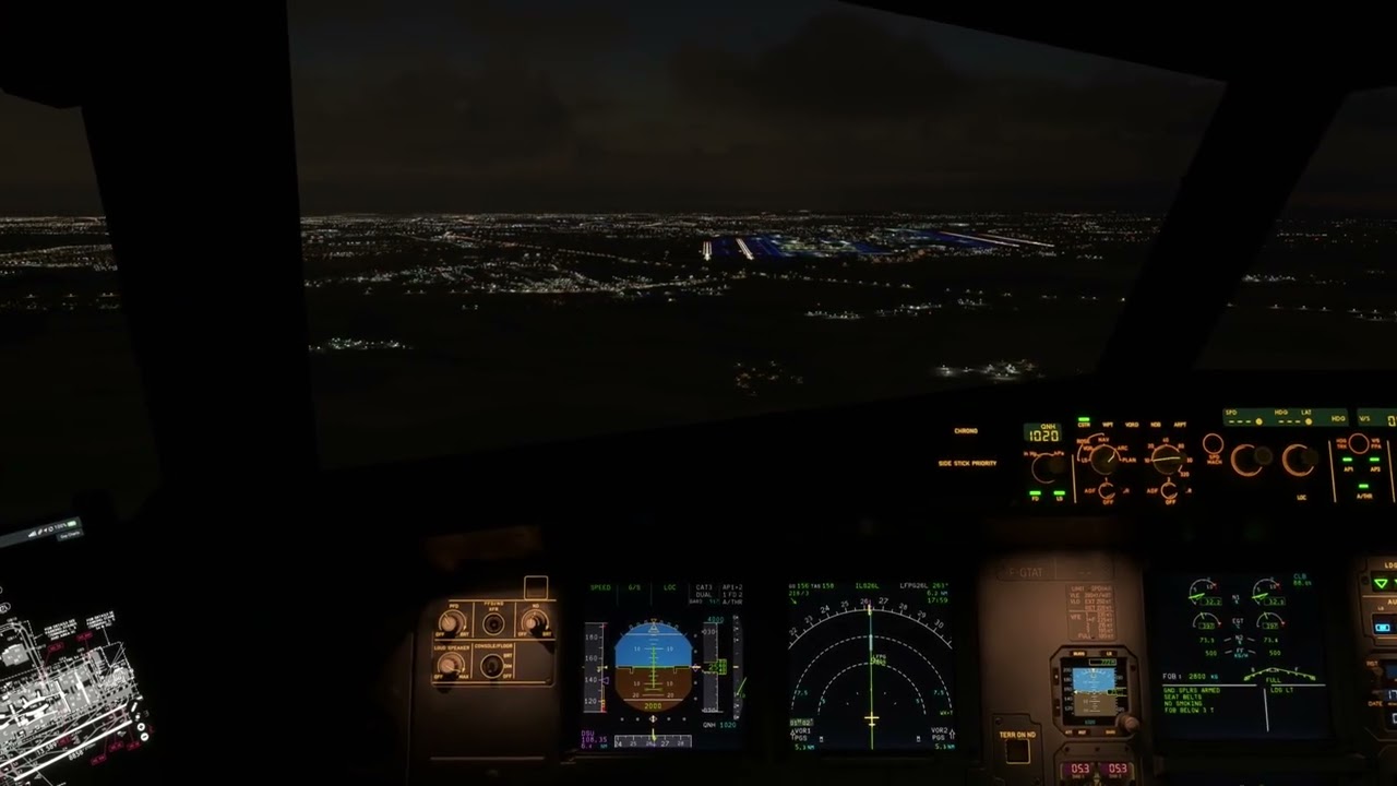 APPROCHE ILS 26L A PARIS CHARLES DE GAULLE A321 AFR AVEC BEYOND ATC