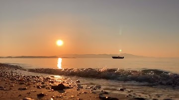Relaxing Sea Waves Sound ASMR Sunrise in Greece