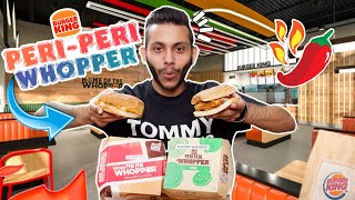 Trying Burger King Peri Peri Chicken Whopper, ? Peri Peri Veg Whopper, ? Burger King India,