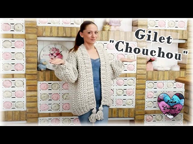 Cardigan Chouchou, tutoriel tricot by Lidia Crochet Tricot - YouTube
