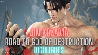 Tekken 8 | Jin Kazama Road To God Of Destruction Rank Highlights!