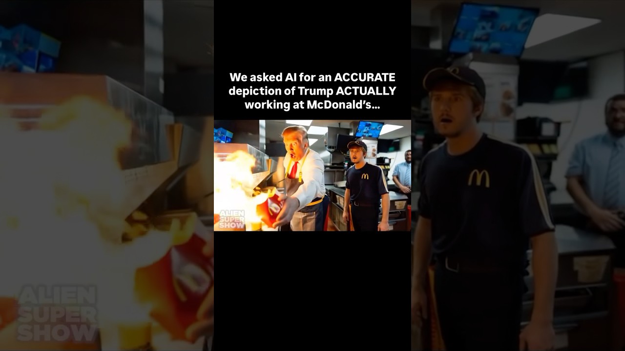 OMG! AI shows us ACCURATE depiction of Trump ACTUALLY working at McDonald’s