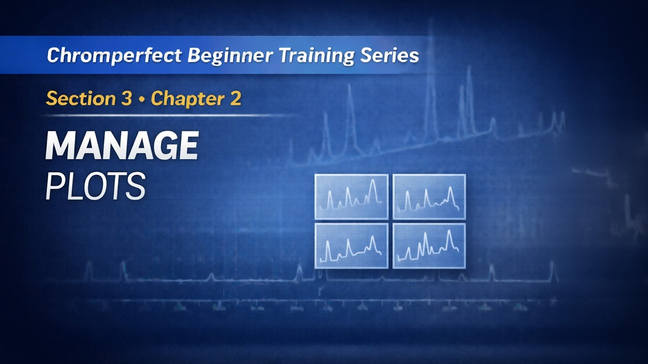 Chromperfect chromatogram plots interface showing zooming, navigation, and multiple plot windows during analysis