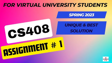 CS408 Assignment 1 SOLUTION Spring 2023 | CS408 Assignment NO. 1 Spring 2023 | CS408 1 Spring 2023