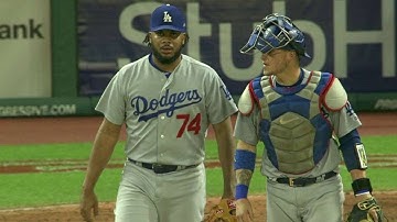 LAD@CLE: Jansen nails down save with strikeout