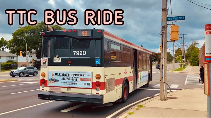 Toronto TTC Bus Ride 48 Rathburn #7920 8/8/2022