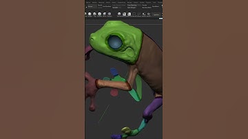 #shorts #zbrush2023  Polypaint to Polygroup and Zremesher