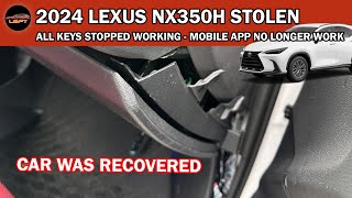 Stolen: 2024 LEXUS NX350h using a new method?