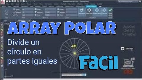 Array Polar - Dividir un círculo en partes iguales en AutoCad