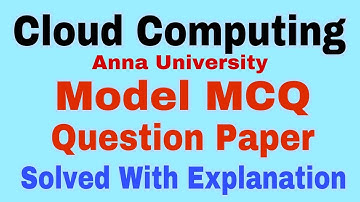 Cloud Computing | Important MCQ | Anna University | Model Question Paper | Tamil