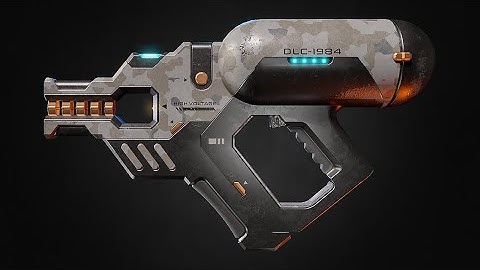Hardsurface modeling Sci Fi Gun by Dejan Pejacki - Blender