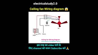 Ceiling fan wiring diagram। shorts wiring connection electrical electronic ceilingfan ?