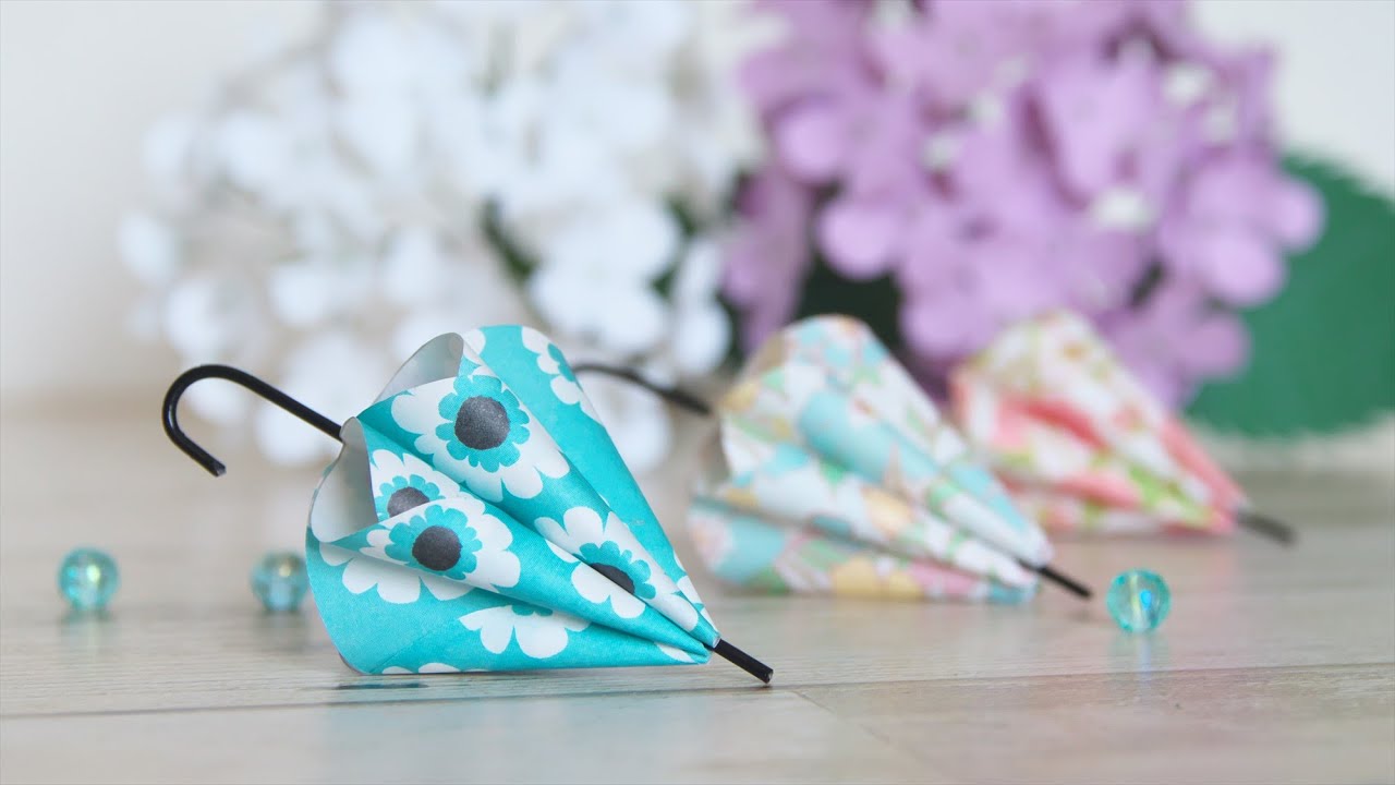 簡単 紙で作る立体的な傘の作り方 Diy How To Make Paper Umbrella