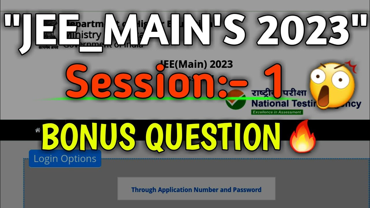 Bonus Question Science Bonus Question🔥Jee Exam Session 1😲 Physics,Chemistry And Mathematics ...