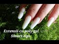 Estensii cu poly-gel alb. Smart-tips.