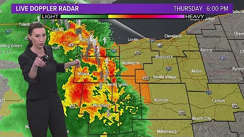 Severe thunderstorm warning issued for several Northeast Ohio counties